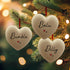 A Personalised Paw Print & Heart Ceramic Heart Bauble